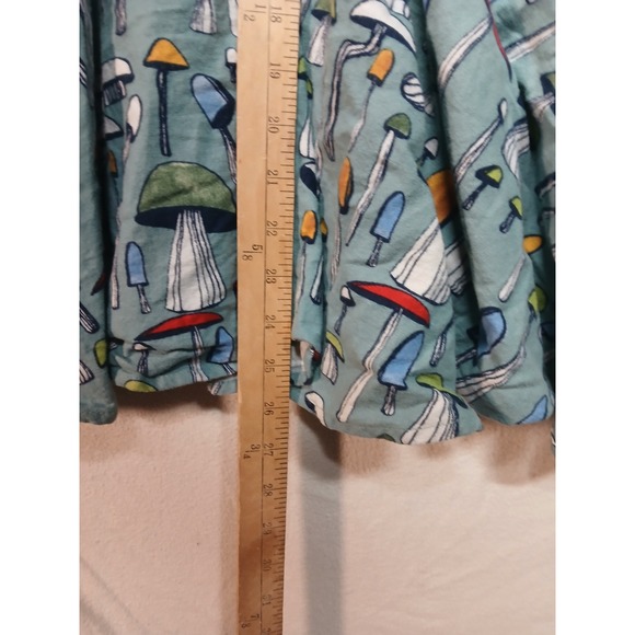 Unique vintage small mushroom cotton overall mini dress - Picture 5 of 7